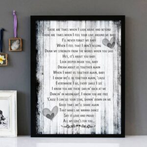 "Together Again" - Janet Jackson - Framed Lyric Wall Art Design