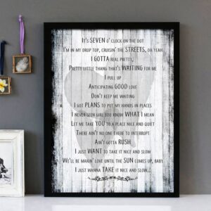 "Nice & Slow" - Usher - Framed Lyrics Wall Art Design